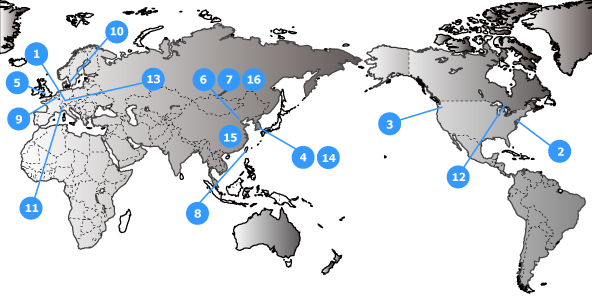 International Cooperation map
